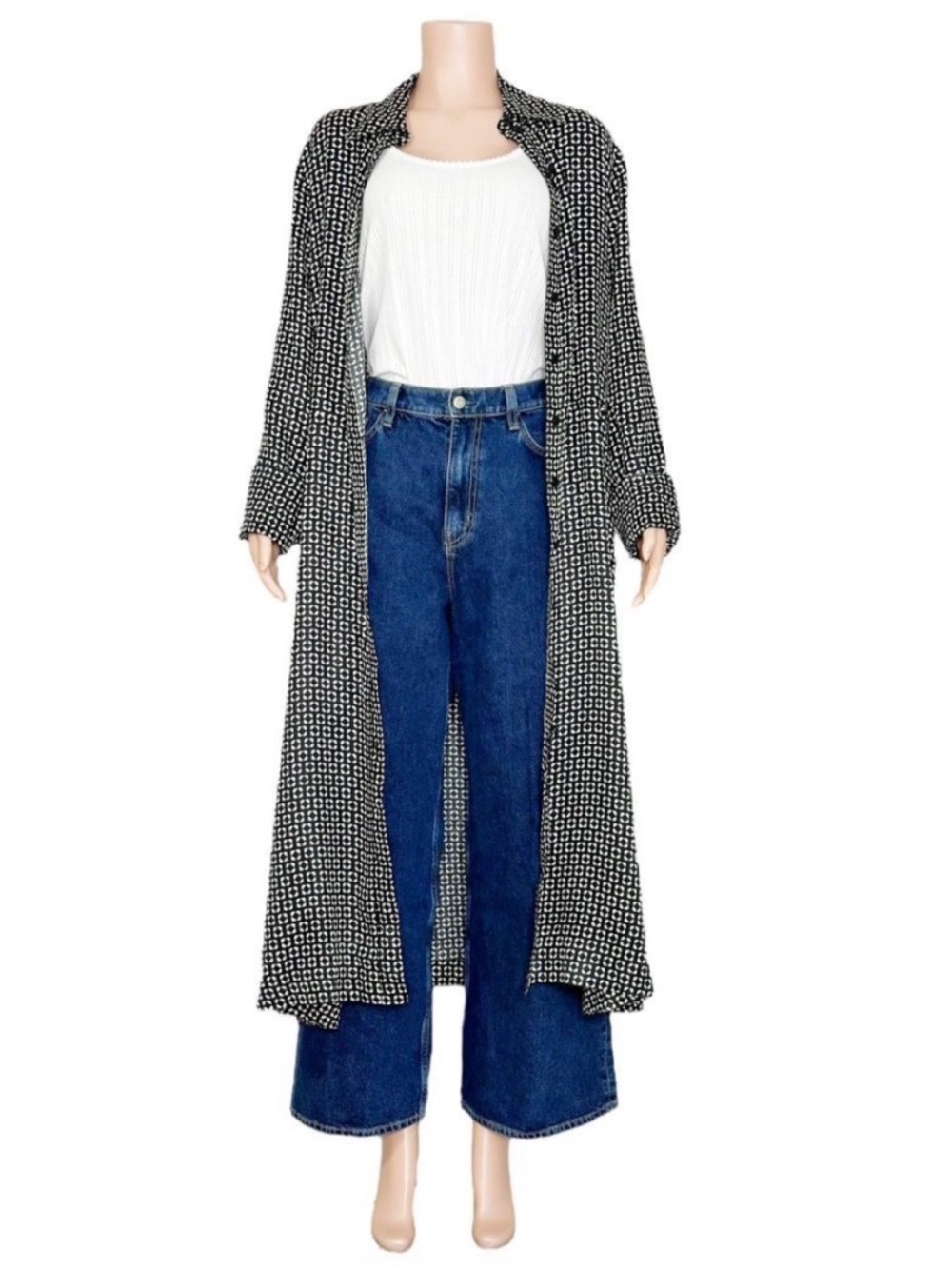 COS Long Sleeve Maxi Dress with belt and pockets
